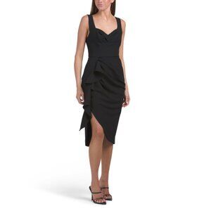 BLACK HALO Black Made In Usa Lucetta Cocktail Sheath Dress
